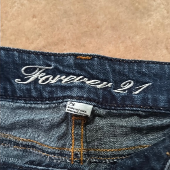 Forever 21 Blue Cut-Off Jean Shorts - Picture 2 of 3